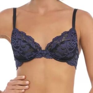 Wacoal Instant Icon Underwire Bra Lace Black Eclipse